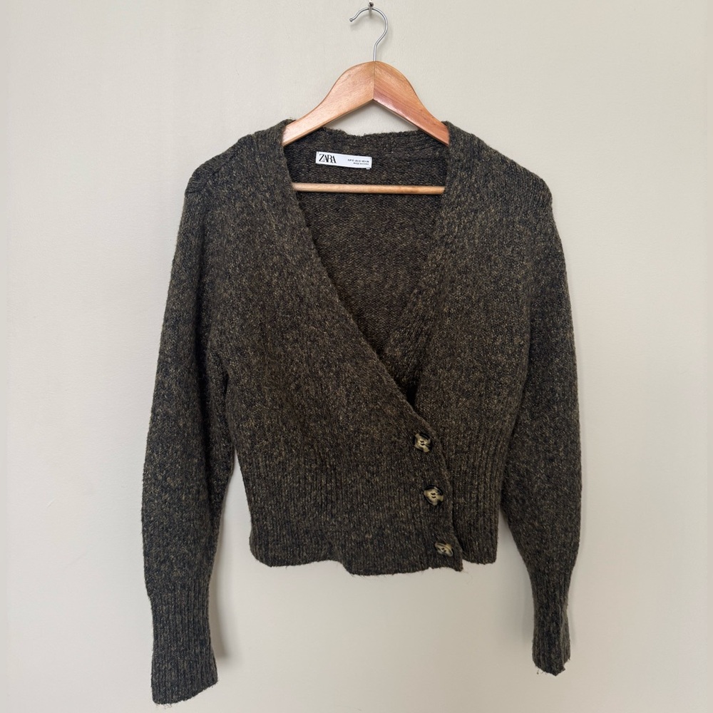 NWOT Zara wool blend wrap sweater